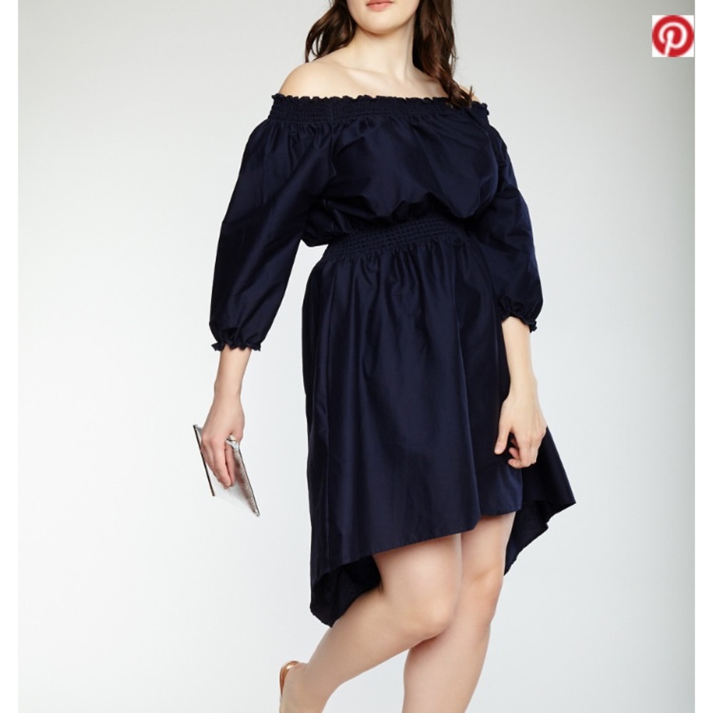 smocked off the shoulder dress